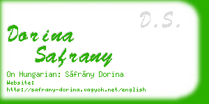 dorina safrany business card