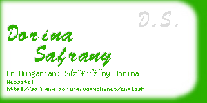 dorina safrany business card